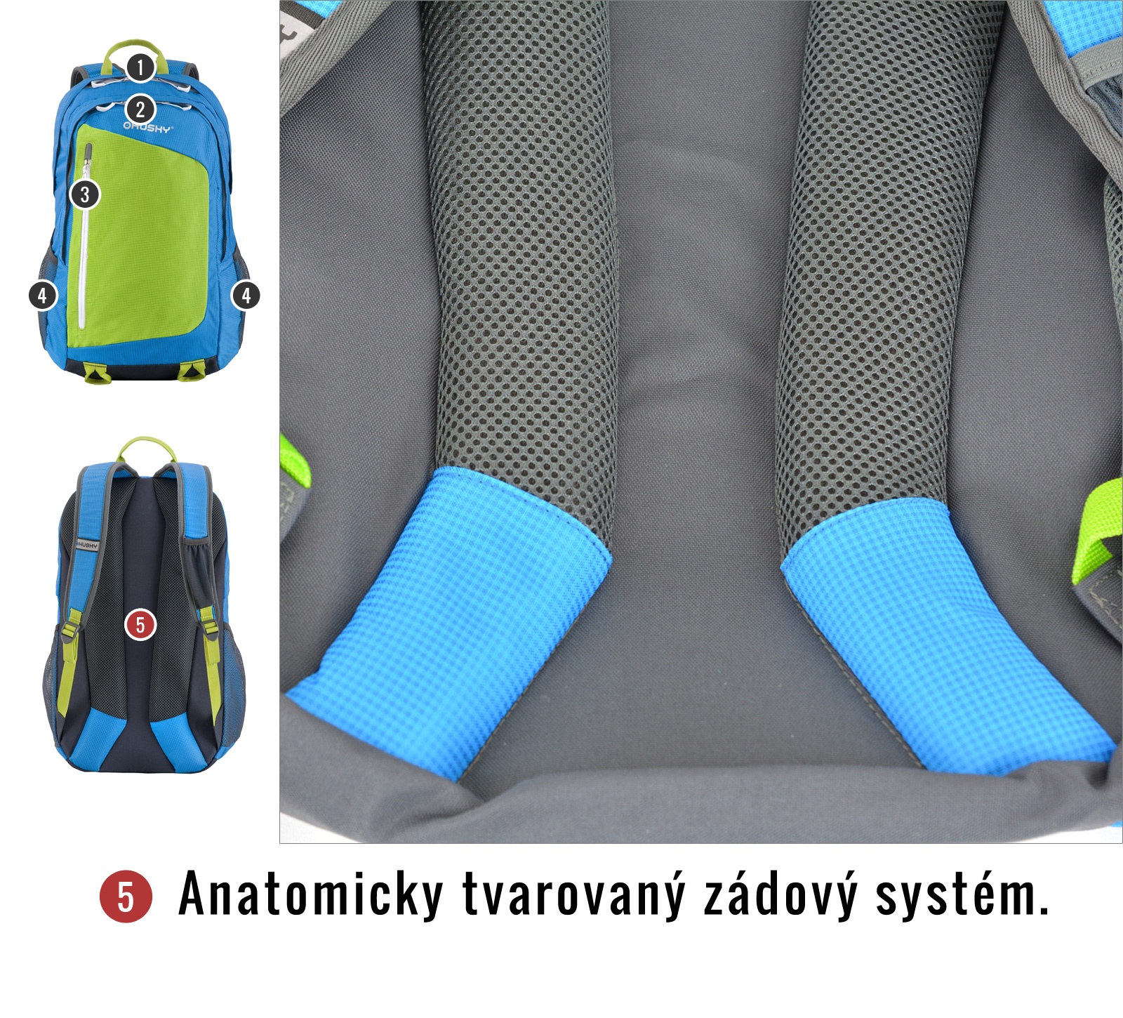 Husky Marel 27l modrá Batoh Turistika / Město (obrázek 9)