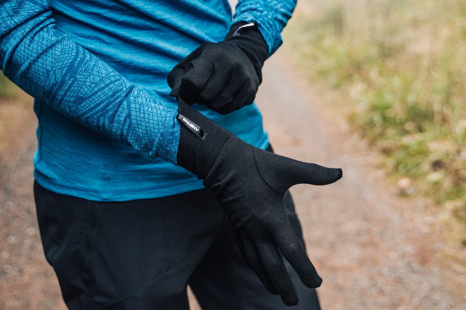 Husky Merglov M, černá Unisex merino rukavice (obrázek 4)