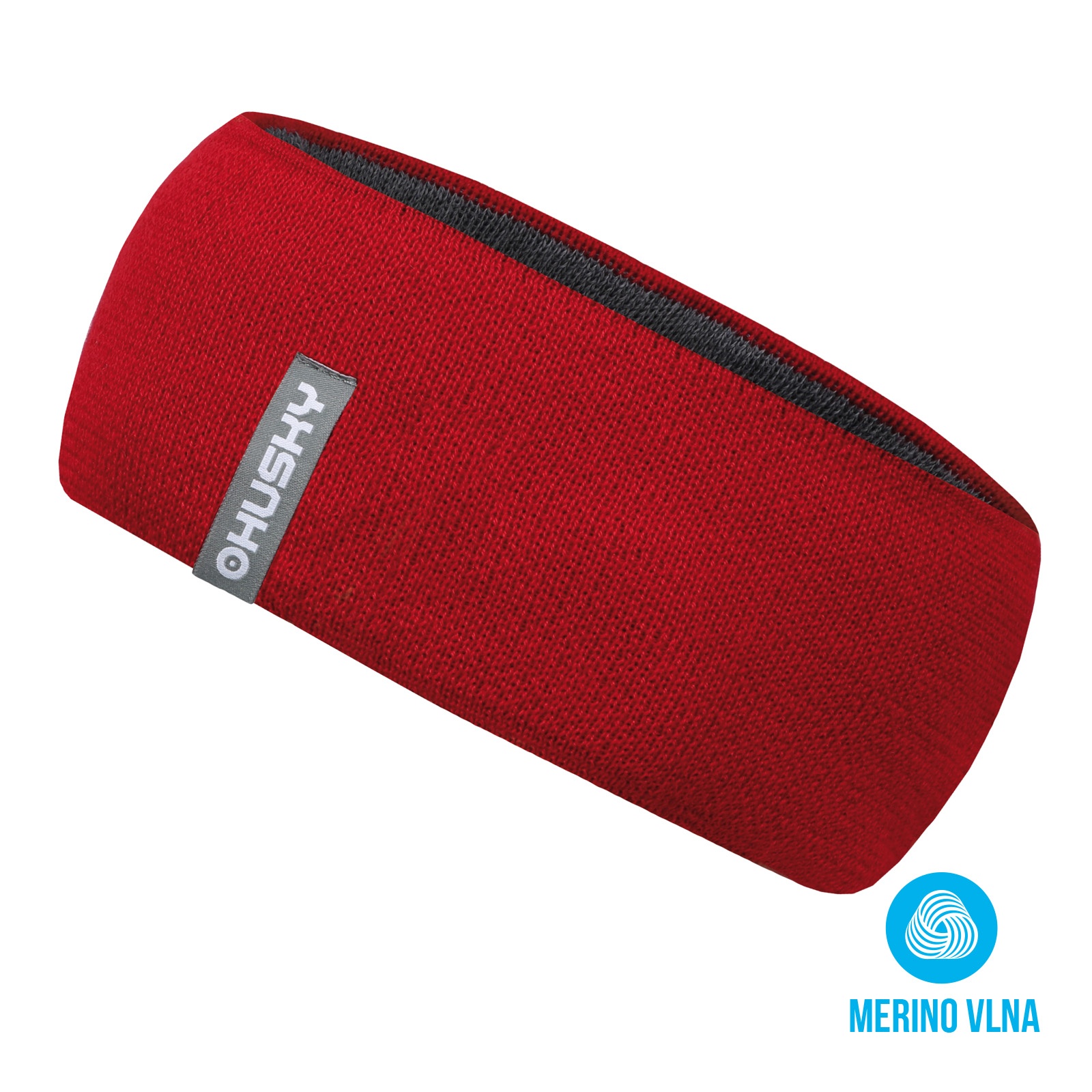 Husky Merband 2 S-M, červená Dámská merino čelenka