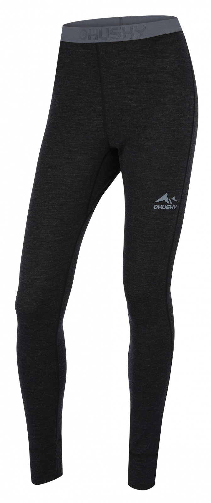 Husky Merea L S, black Merino termoprádlo kalhoty
