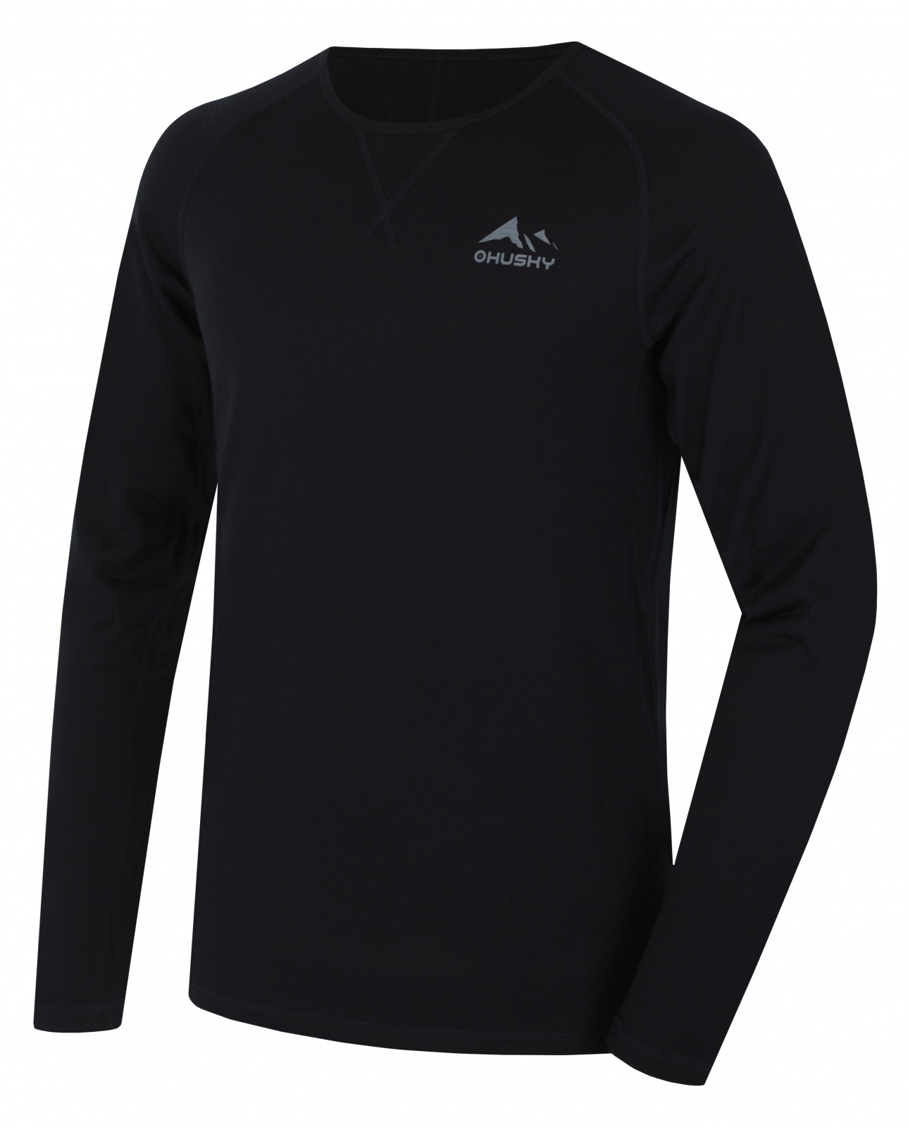 Husky Merow M L, black Merino termoprádlo triko