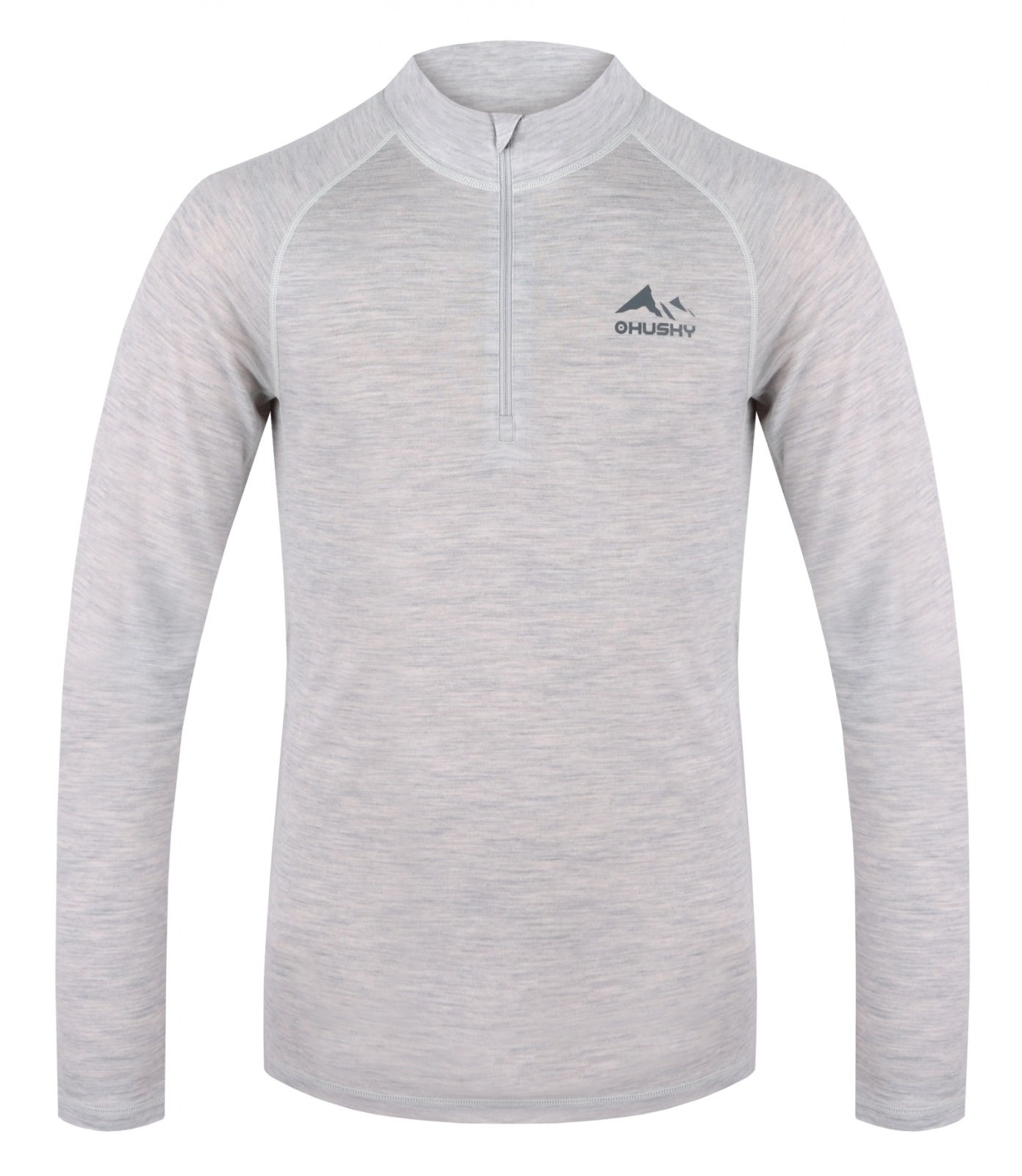 Husky Merow zip M S, light grey Merino termoprádlo triko (obrázek 3)