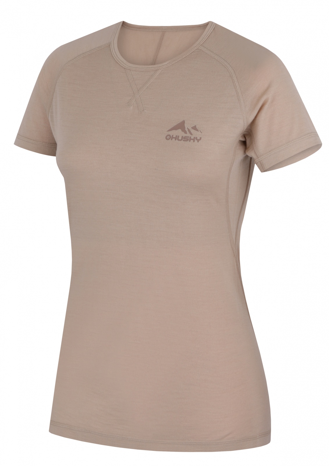 Husky Mersa L L, beige Merino termoprádlo triko