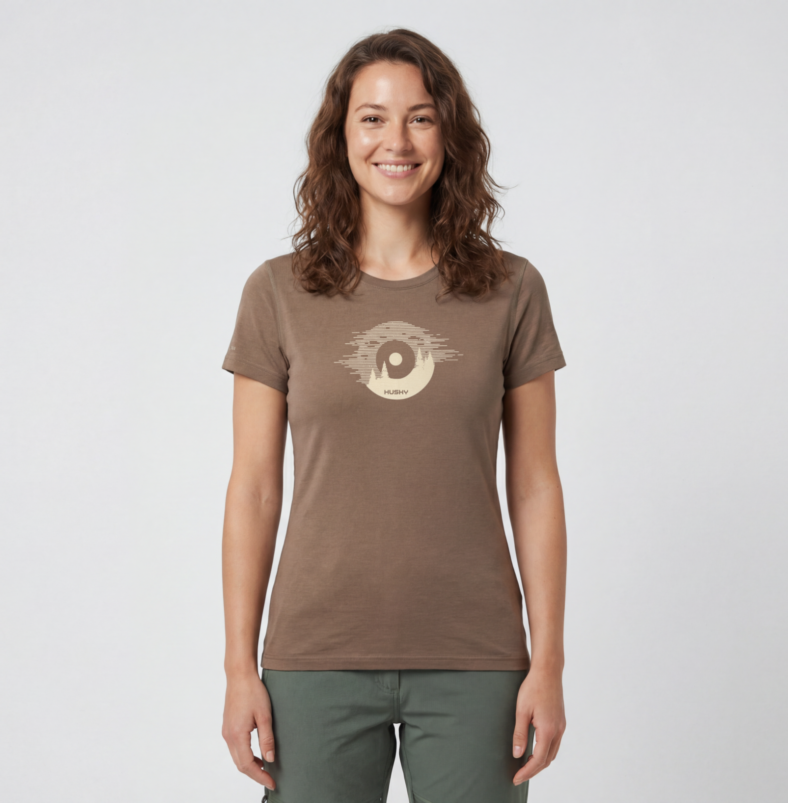 Husky Mertis L S, beige Dámské triko