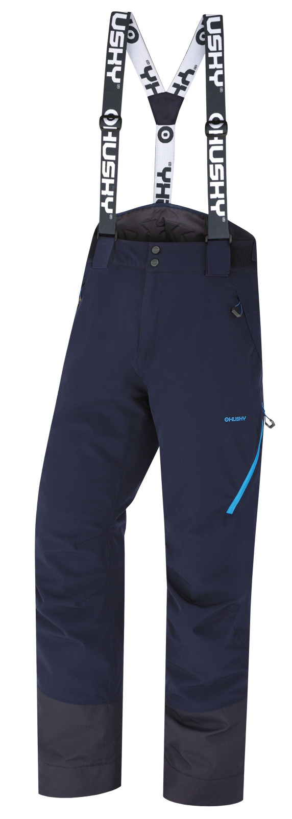 Levně Husky Mitaly M L, black blue Pánské lyžařské kalhoty