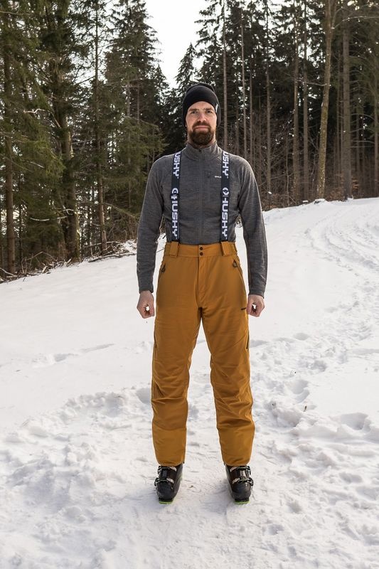 Husky Mitaly M L, mustard Pánské lyžařské kalhoty (obrázek 3)