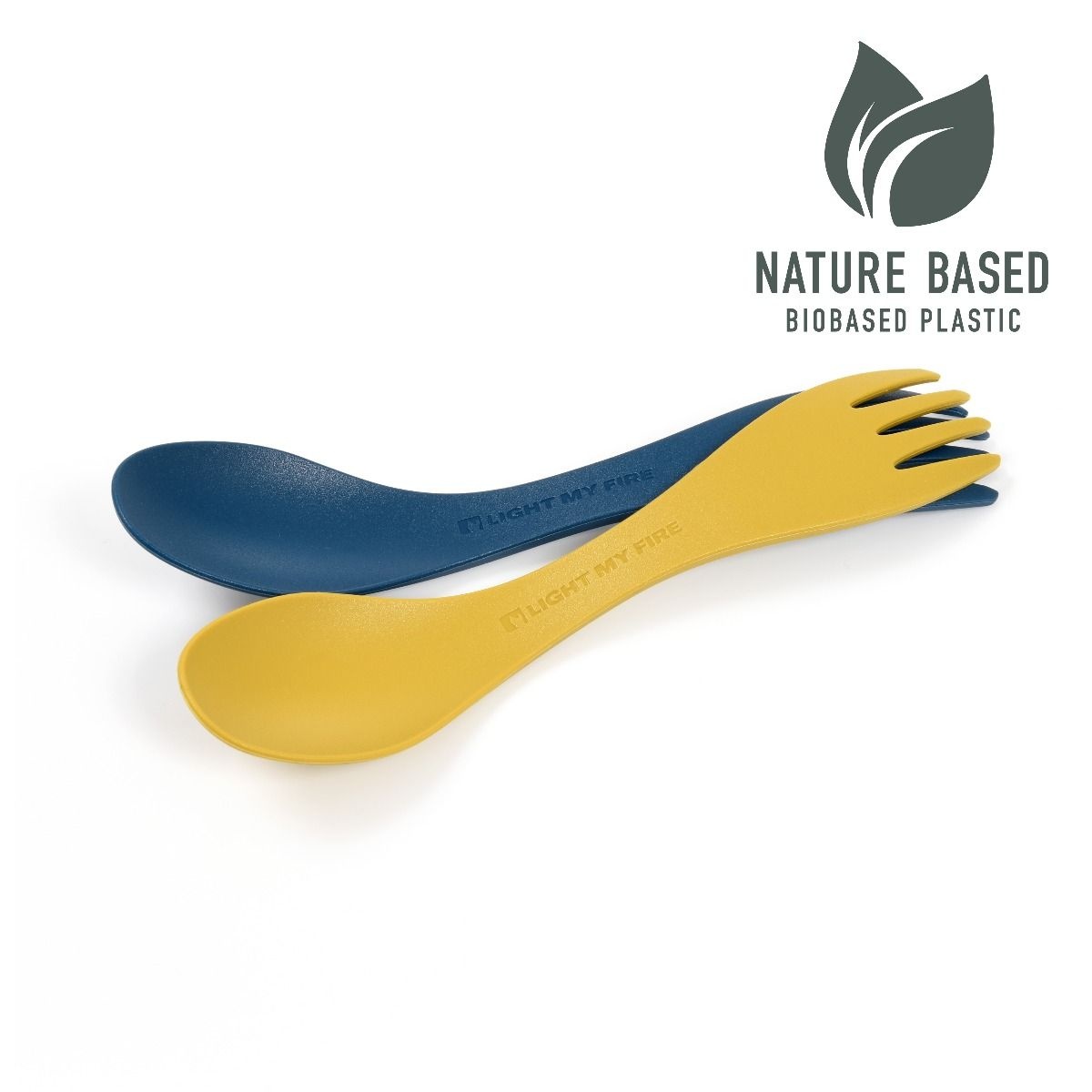 Levně Light my fire Spork little BIO 2-pack mustyyellow/hazyblue Cestovní příbor