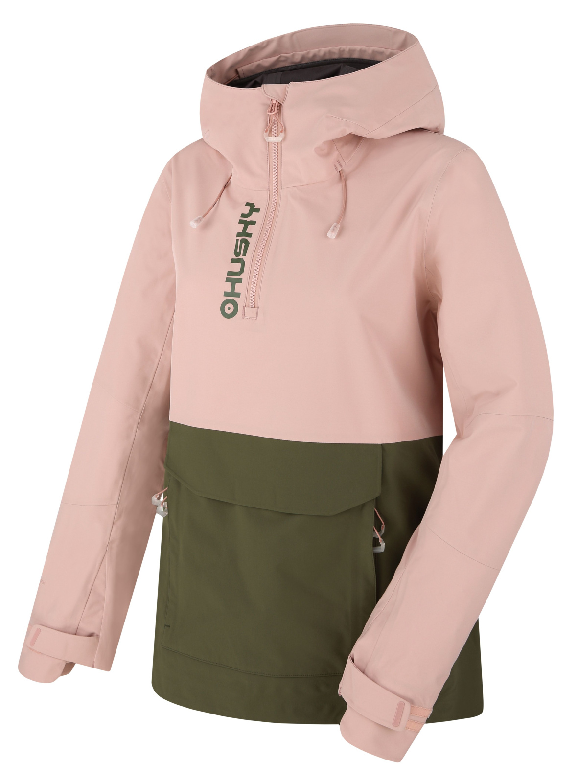 Levně Husky Nabbi L XL, lt. pink/khaki Dámská outdoor bunda
