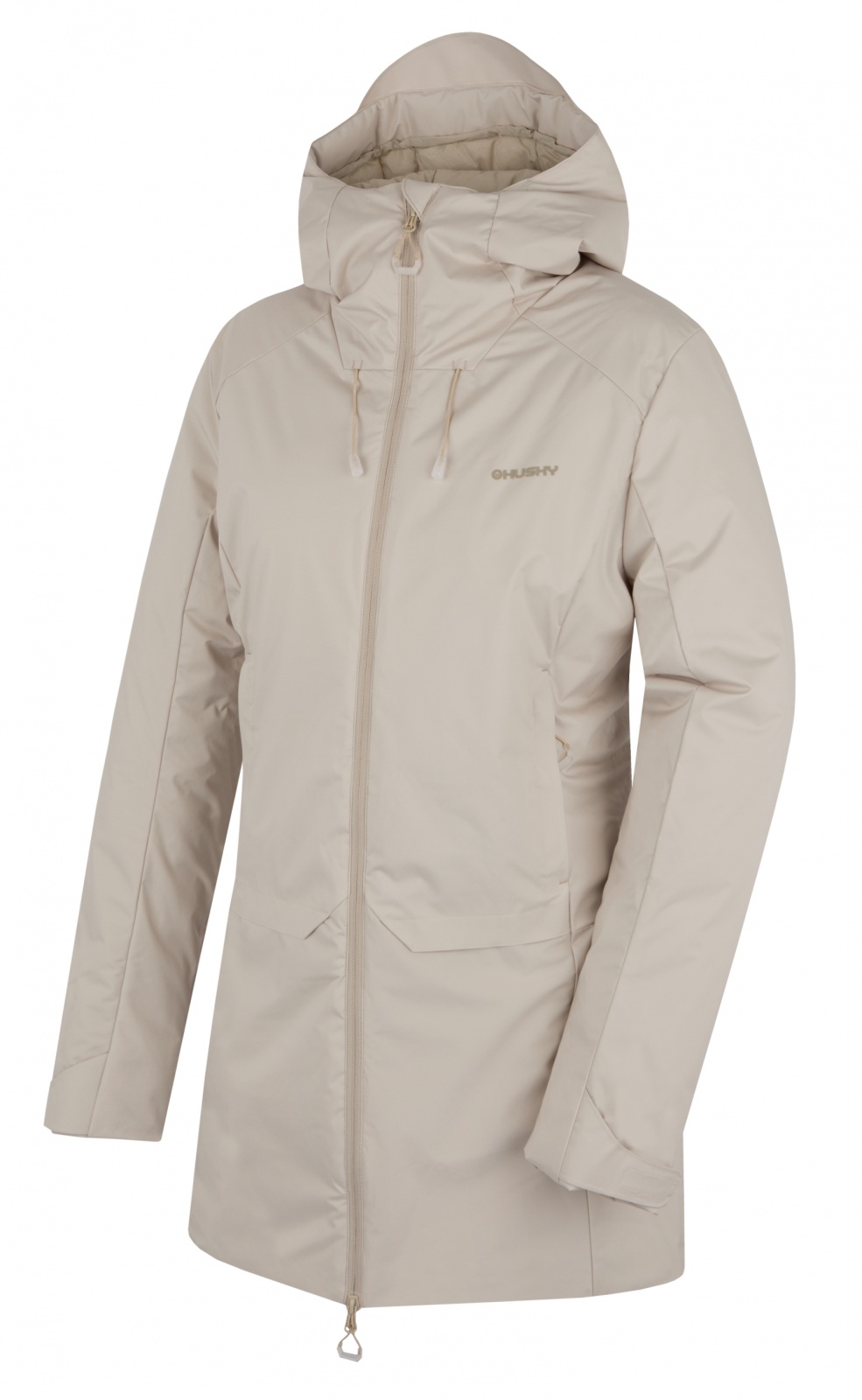 Husky Naveli L L - plus, beige Dámský hardshellový plněný kabát