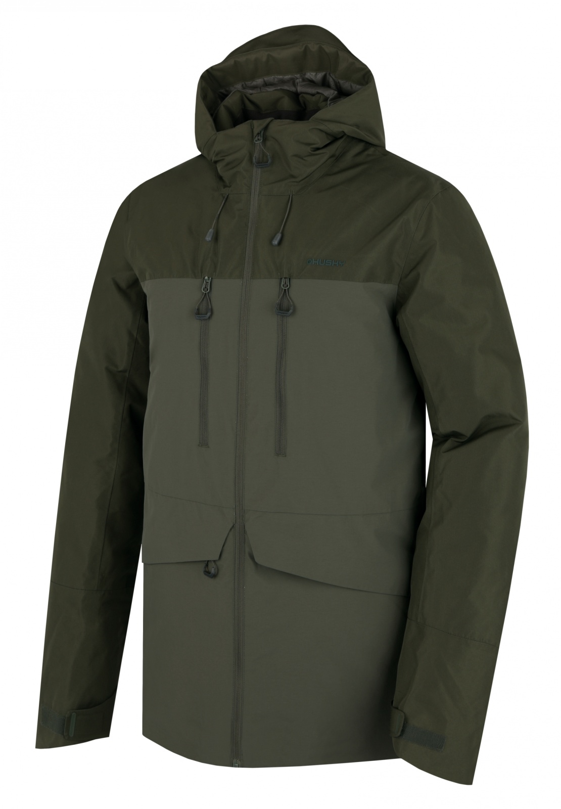Husky Nebet M XXL, dark khaki Pánská plněná zimní bunda