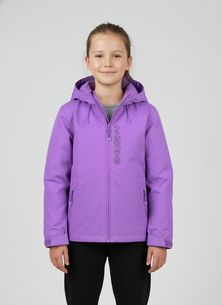 Husky Neoni K 128, purple Dětská hardshell bunda