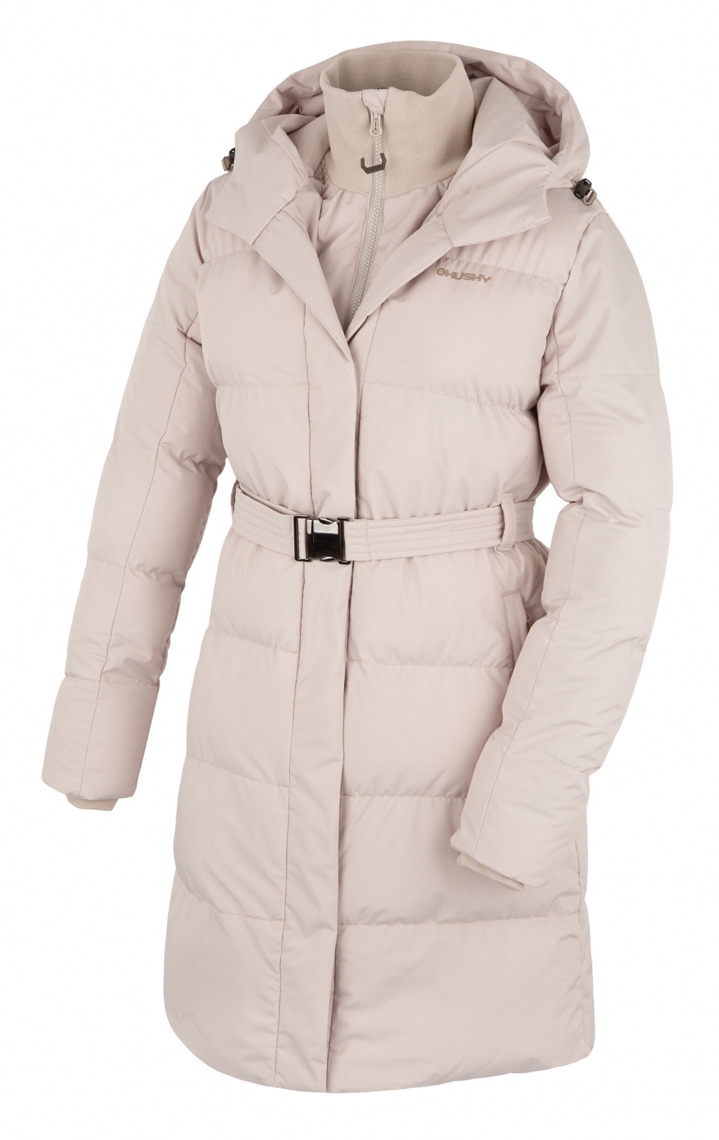 Husky Nerine L L - plus, beige Dámský hardshellový plněný kabát