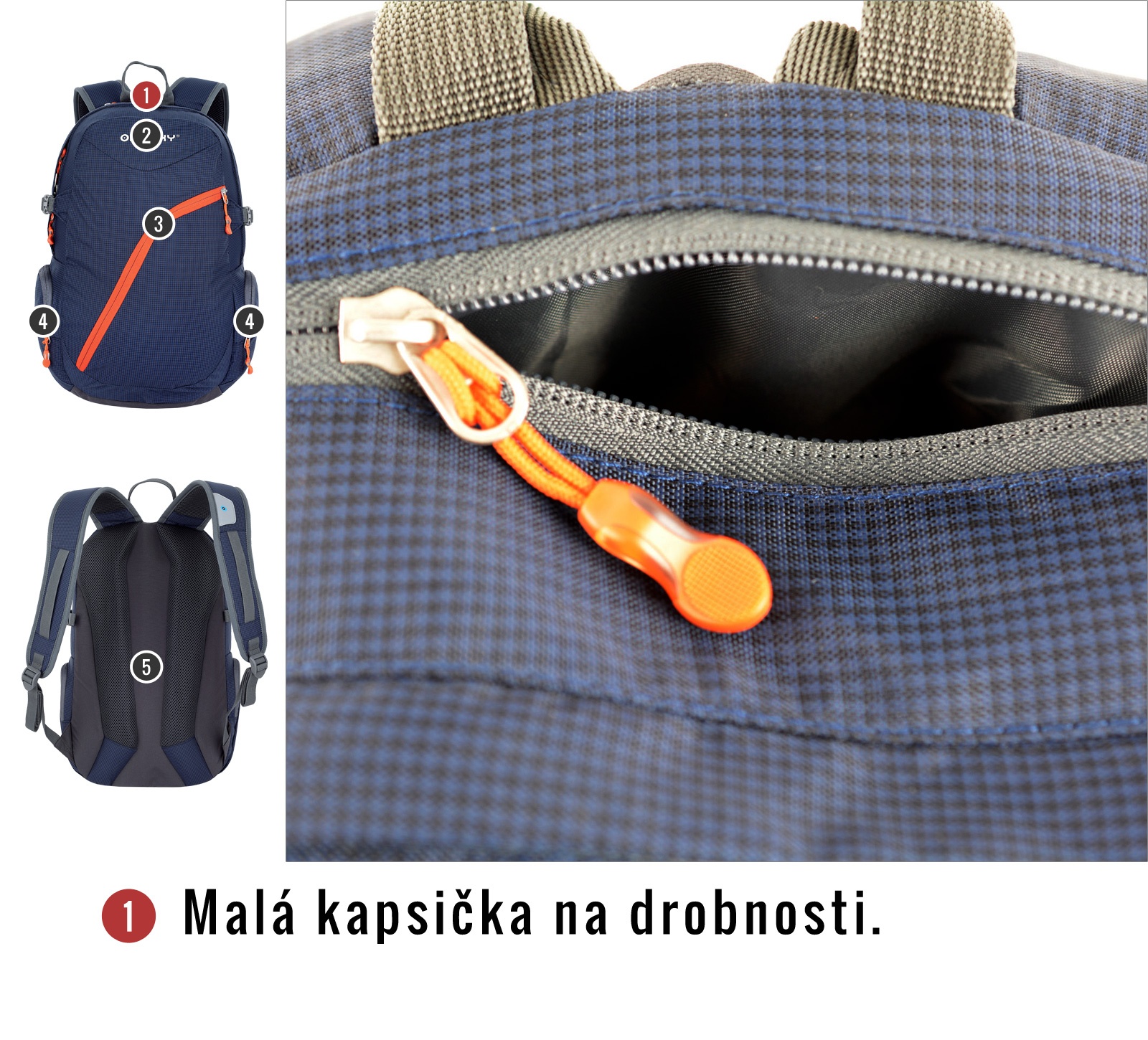 Husky Nexy 22l modrá Batoh Město (obrázek 10)