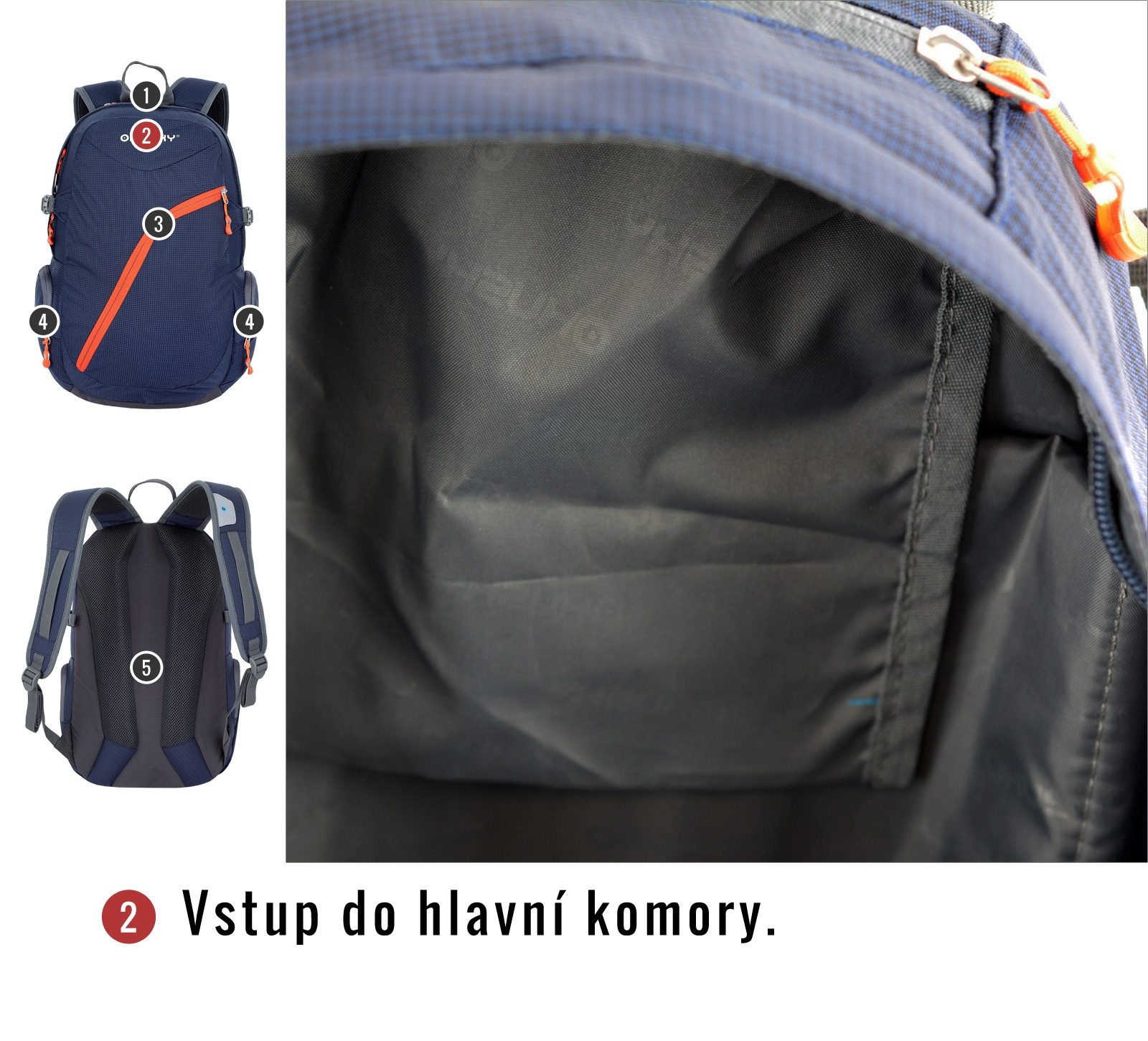 Husky Nexy 22l modrá Batoh Město (obrázek 11)