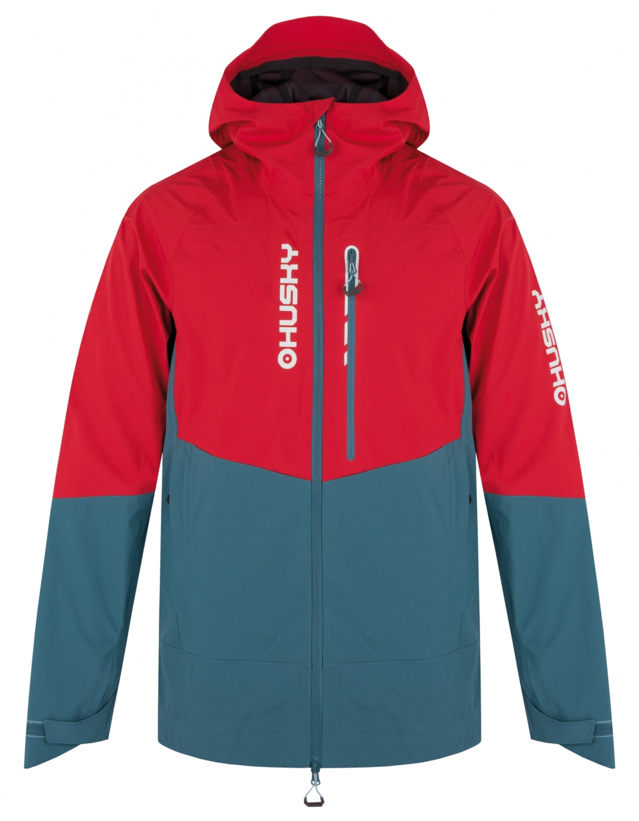 Husky Nicco M S, red/turquoise Pánská hardshell bunda (obrázek 3)