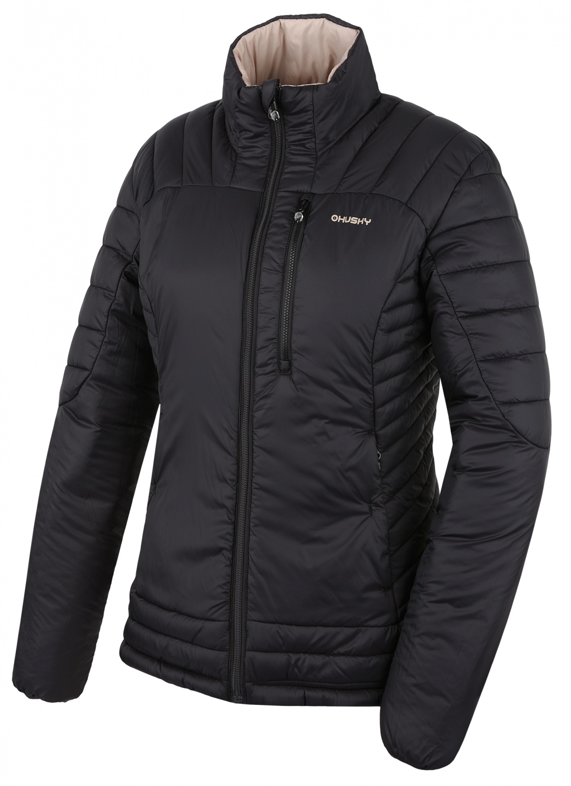 Husky Nodiq L XS, beige/black Dámská plněná oboustranná bunda