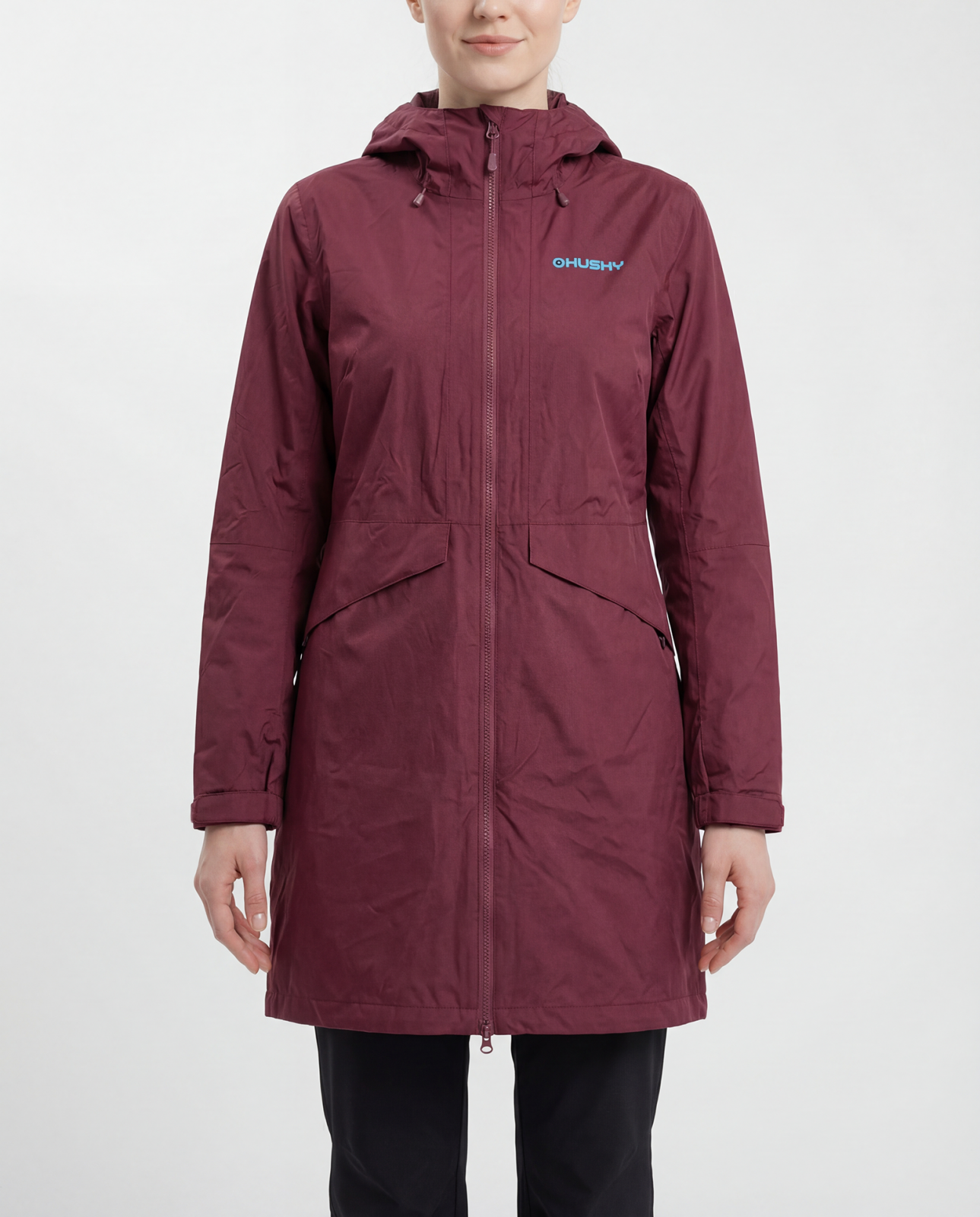 Husky Nua L XL, bordo Dámský hardshell kabát