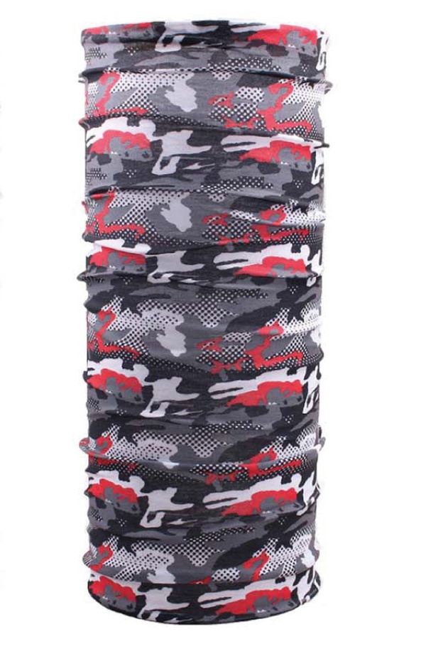 Husky Printemp UNI, šedá camouflage multifunkční šátek