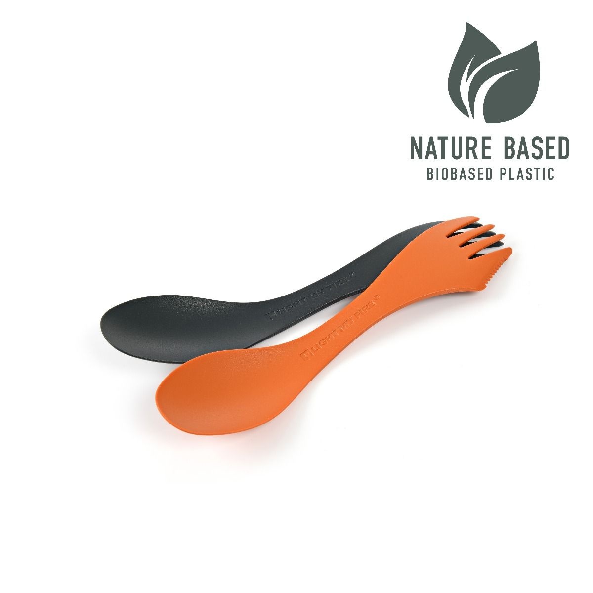 Levně Light my fire Spork medium BIO 2-pack rustyorange/slatyblack Cestovní příbor