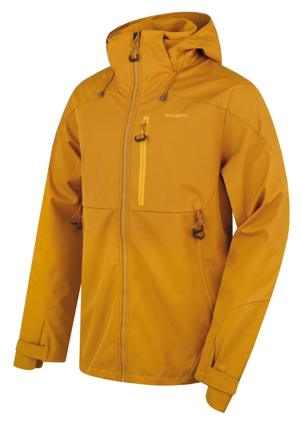 Levně Husky Sauri M L, mustard Pánská softshell bunda