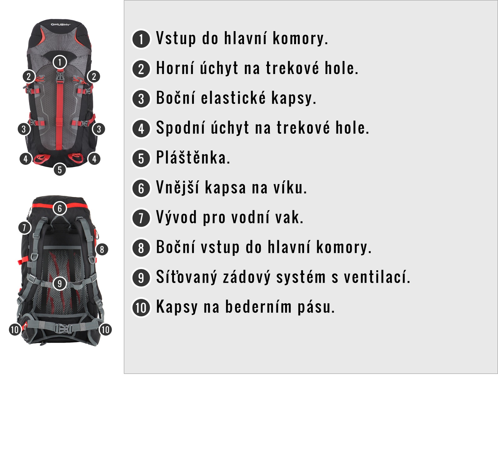 Husky Scape 38l černá Batoh Expedice / Turistika (obrázek 9)