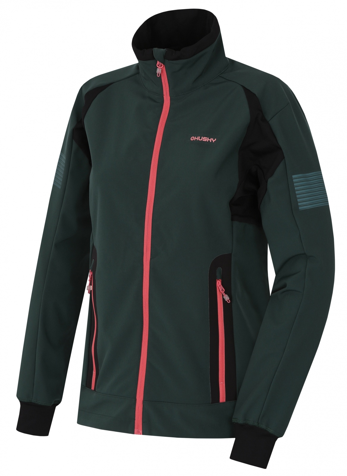 Husky Scooby L S, černozelená Dámská softshell bunda