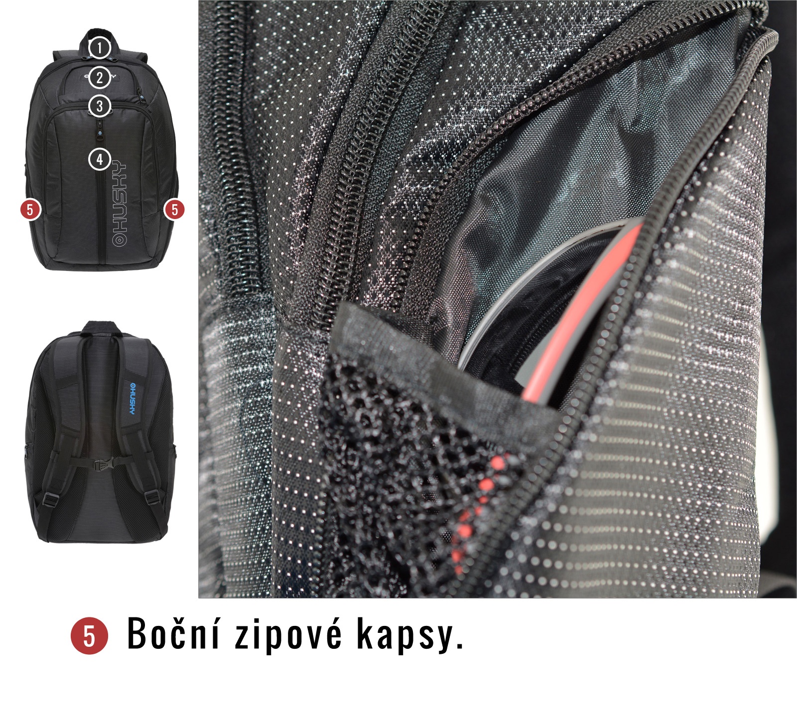 Husky Slander 28l černá Batoh Office