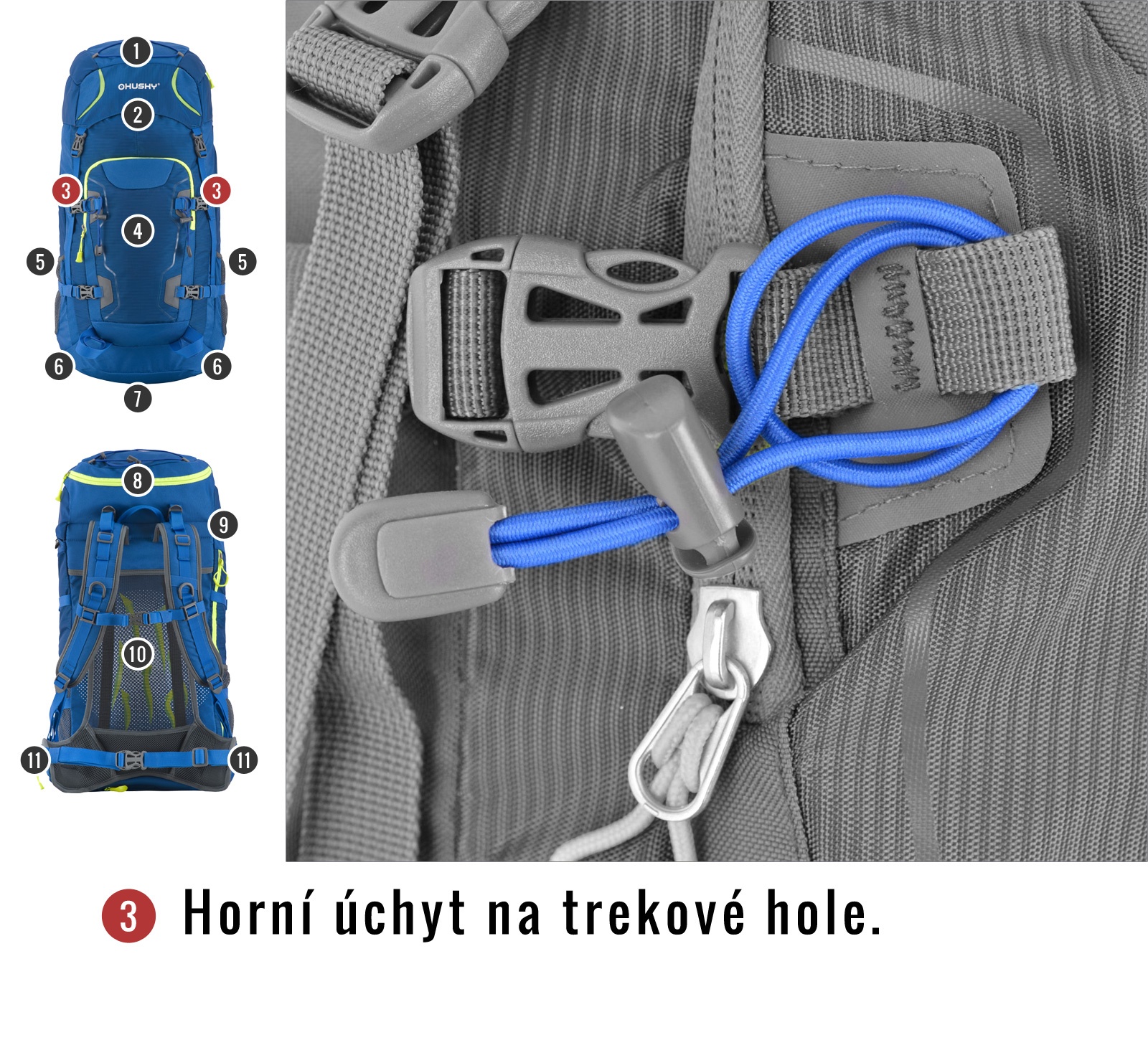 Husky Sloper 45 l černá Batoh Expedice / Turistika (obrázek 9)