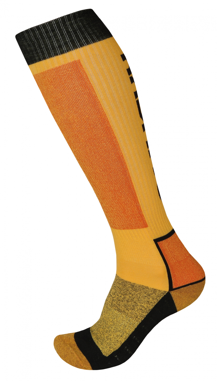 Levně Husky Snow Wool L (41-44), žlutá/černá Ponožky