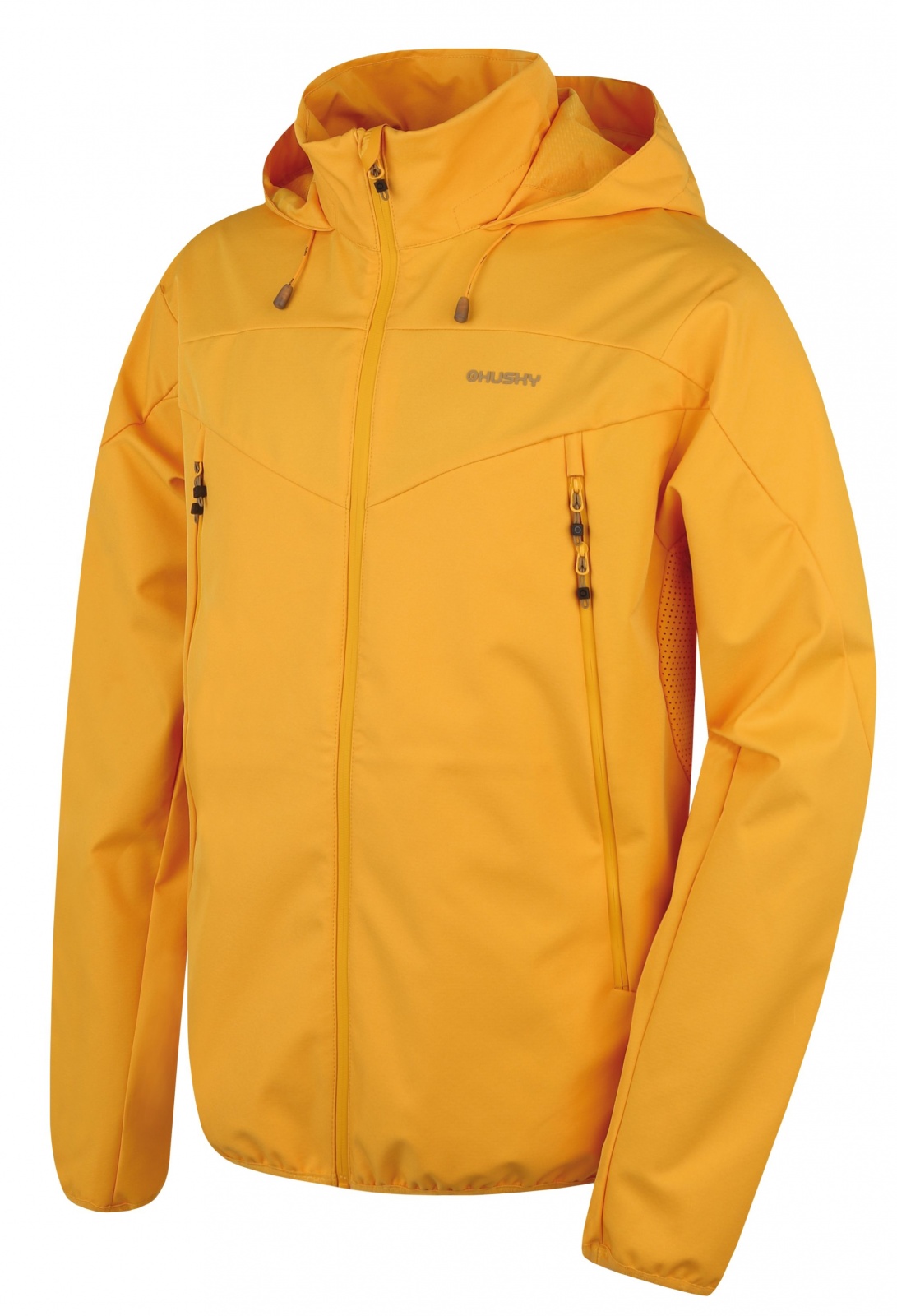 Levně Husky Sonny M S, yellow Pánská softshell bunda