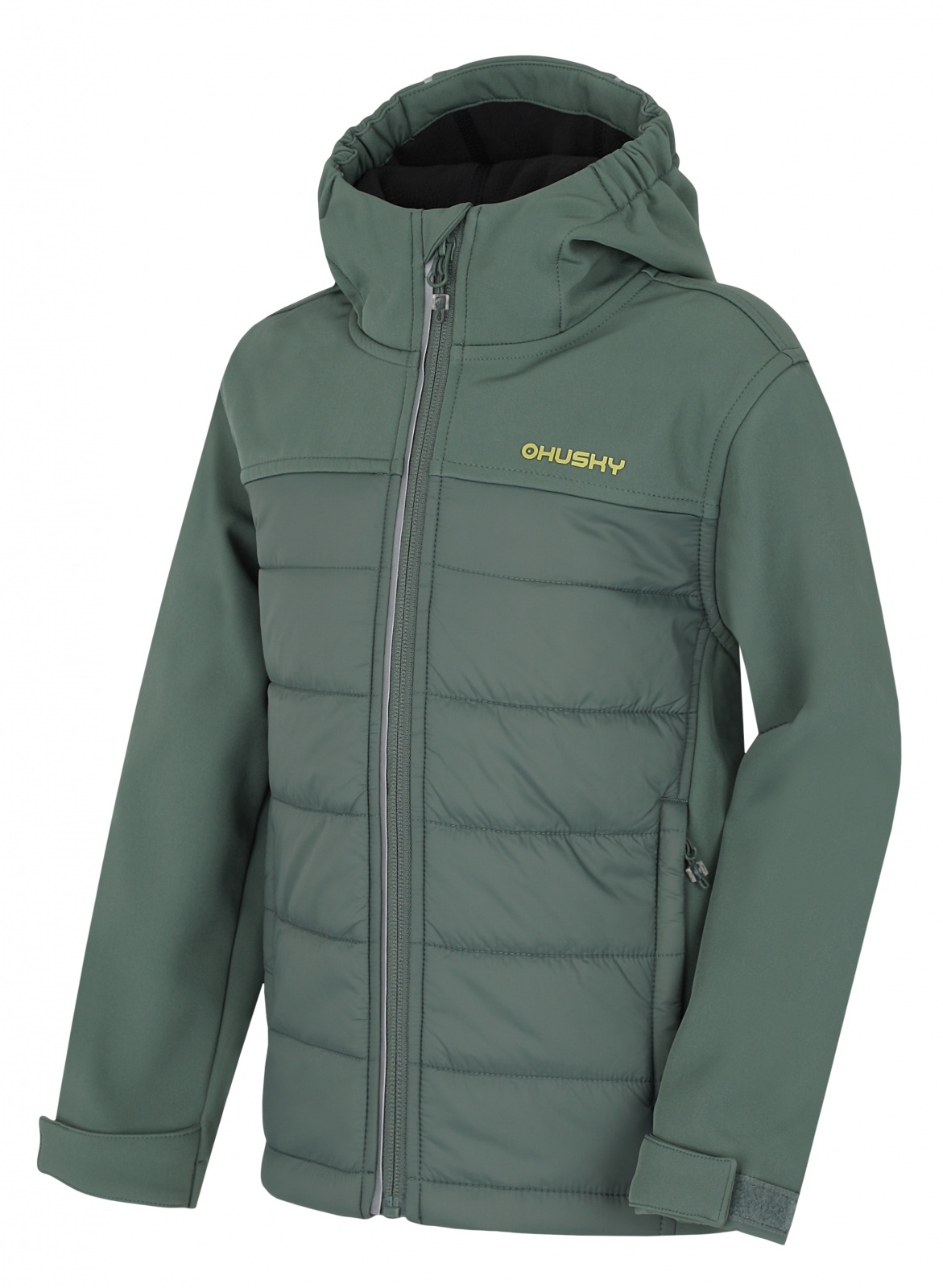 Husky Swany K 152, faded green Dětská softshell plněná bunda