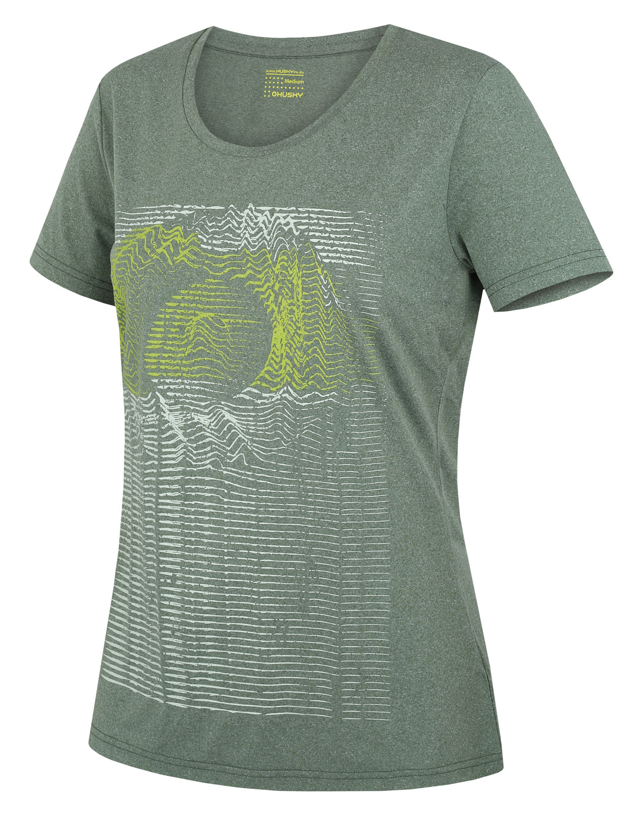Levně Husky Tash L S, zelená Dámské funkční triko