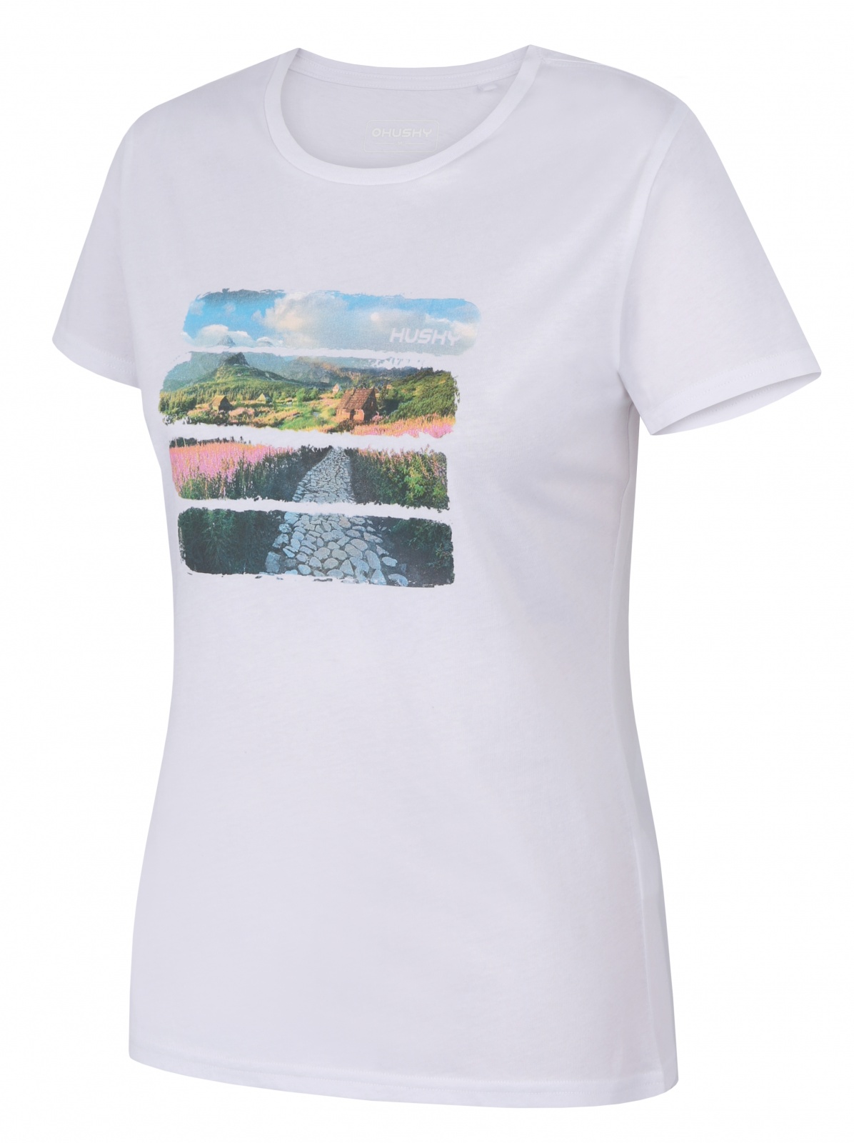 Husky Tee Flo L XS, white Dámské bavlněné triko