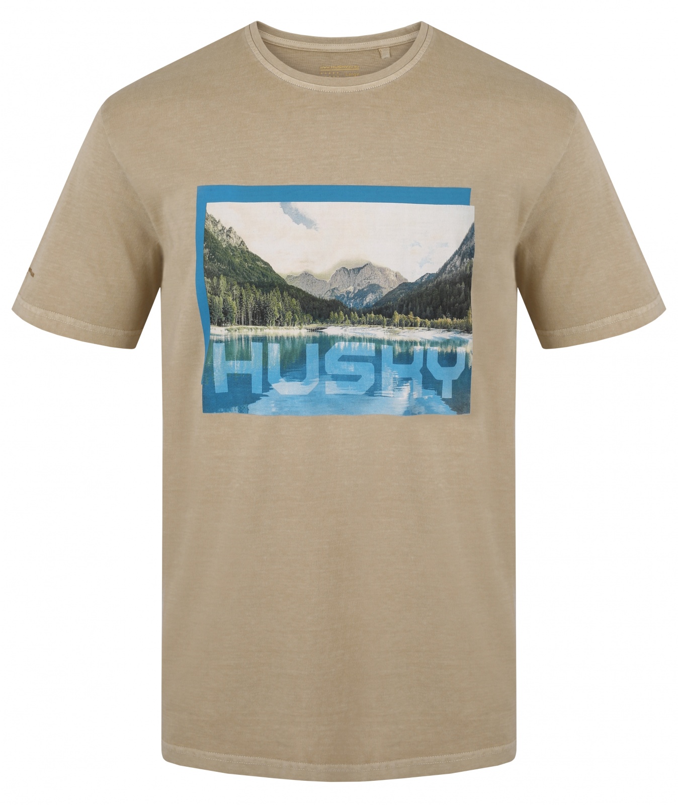 Husky Tee Lake M S, beige Pánské bavlněné triko (obrázek 3)