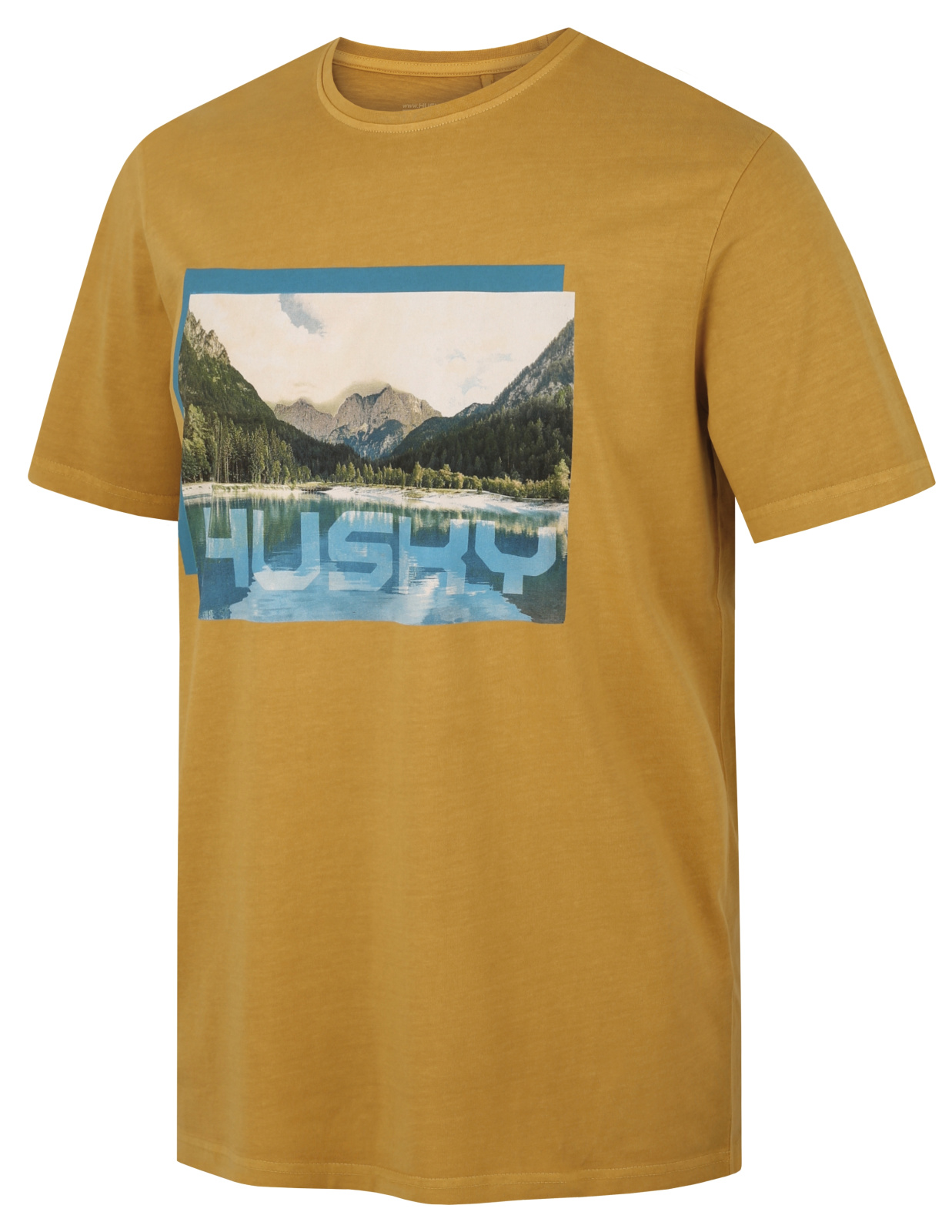 Levně Husky Tee Lake M S, mustard Pánské bavlněné triko