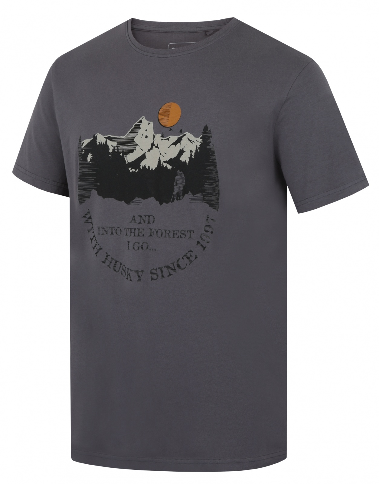 Husky Tee Moon M M, dark grey Pánské bavlněné triko