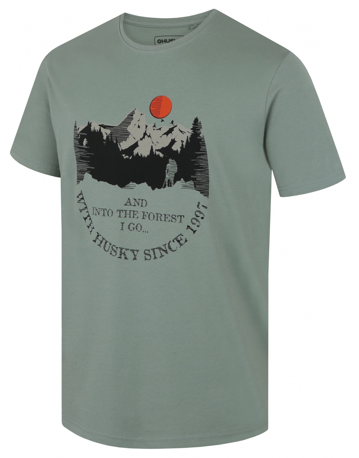 Husky Tee Moon M S, green Pánské bavlněné triko