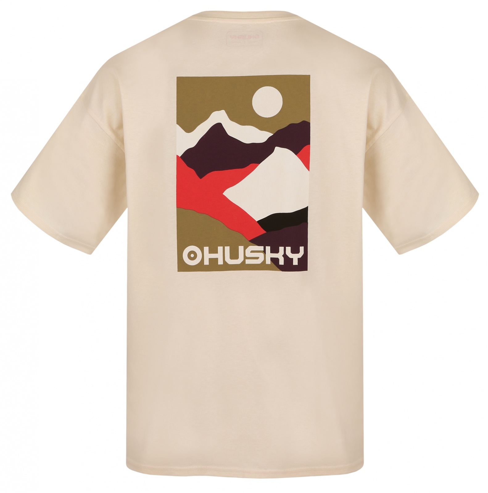 Husky Tee Panorama M XXXL, beige Pánské bavlněné triko