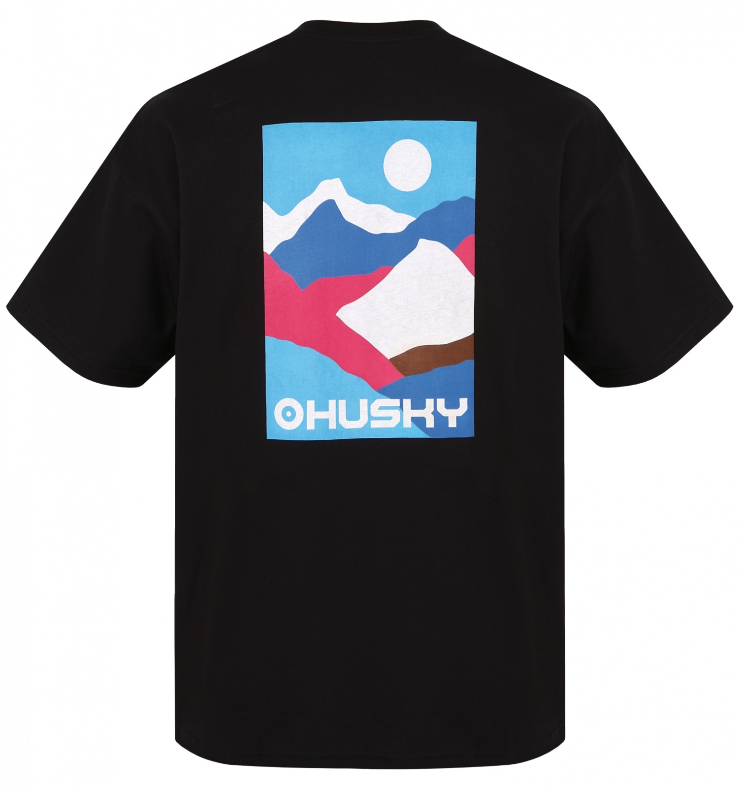 Husky Tee Panorama M L, black Pánské bavlněné triko