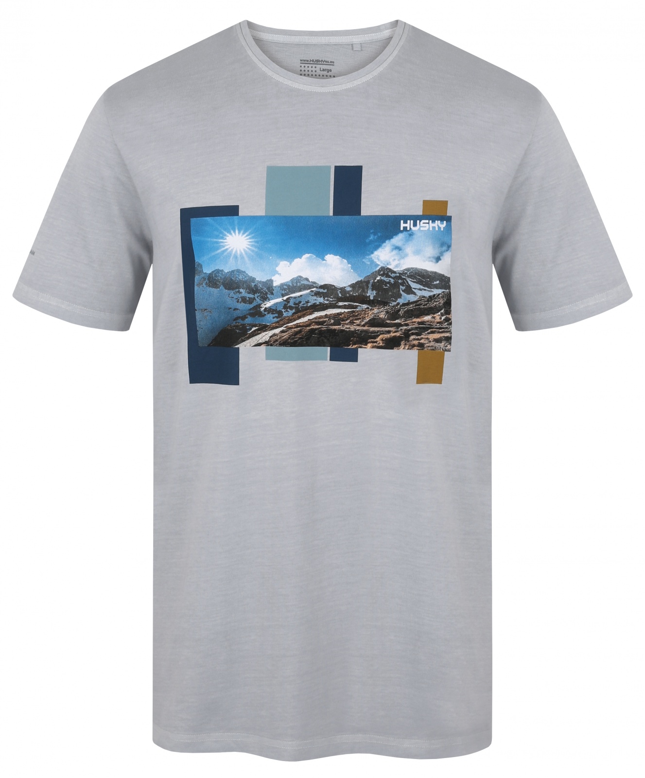 Husky Tee Skyline M M, light grey Pánské bavlněné triko (obrázek 3)