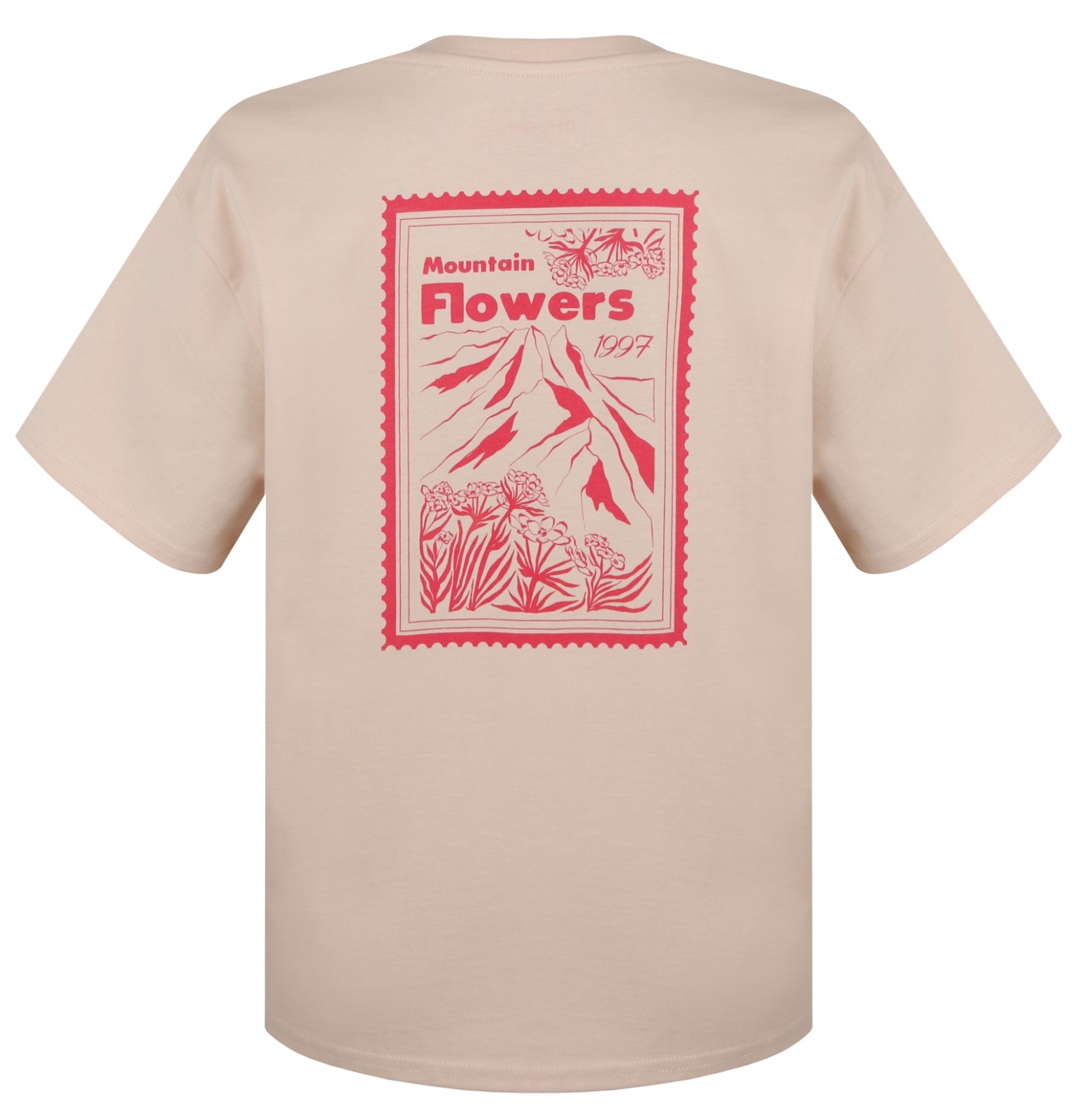 Husky Tee Stamp L S, beige Dámské bavlněné triko