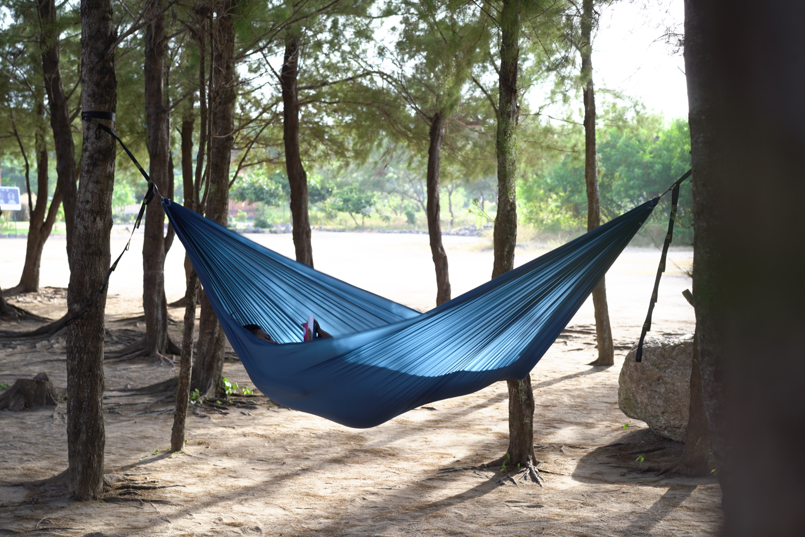 Ticket to the moon Lightest Hammock Navy Blue Hamaka (obrázek 8)