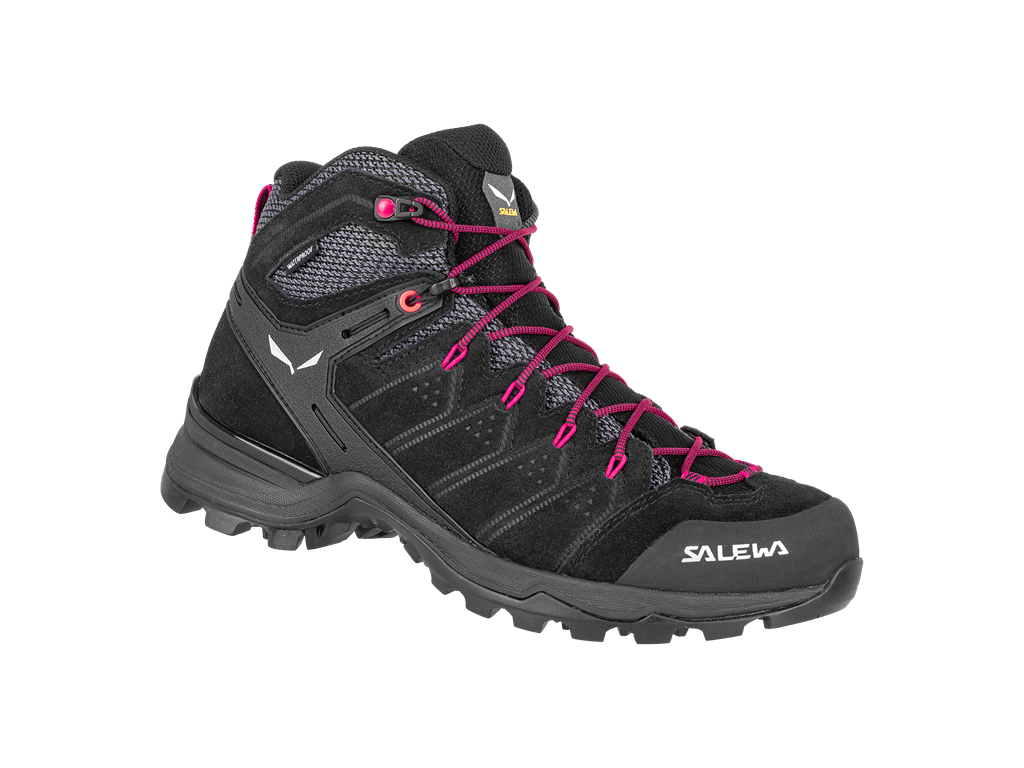 Levně Salewa Alp mate mid wp EU 38 ½, Black Out/Virtual Pink Dámské boty